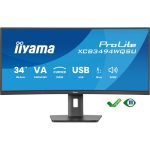 Iiyama ProLite 34" UWQHD Curved IPS Monitor FreeSync Black XCB3494WQSU-B1