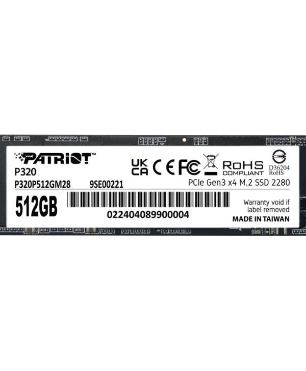 Patriot P320 512GB M.2 2280 NVMe PCIe 3.0 x4 P320P512GM28