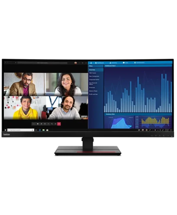 Lenovo ThinkVision P34w-20 34" UWQHD IPS Curved Business Monitor Black 63F2RAT3EU