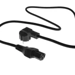 Intronics Powercord Schuko CEE 7/7 Male Angled - C15 IEC 60320 2m Black AK5313 - Image 3