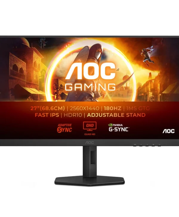 AOC 27" QHD Fast IPS 180Hz HDR 10-bit Gaming Monitor Black Q27G4XF