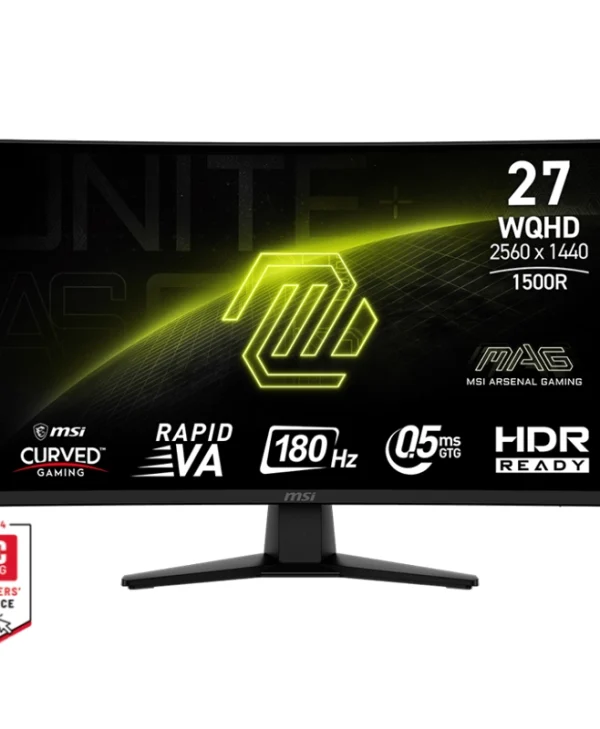 MSI MAG 274CQFDE 27" WQHD 180Hz Curved Gaming Monitor Black 9S6-3CE31T-014