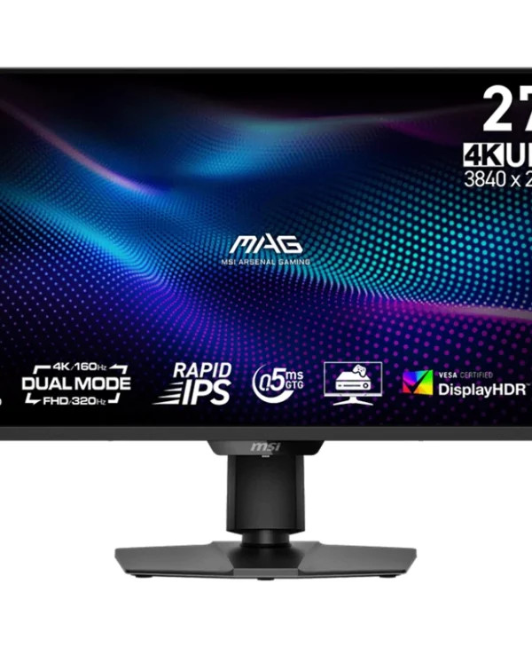 MSI MAG 274UPDFDE E16M 27" 4K UHD IPS Dual Mode 160Hz/320Hz Gaming Monitor Black 9S6-3CF09H-012