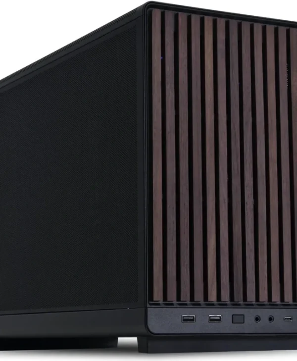 Lian Li DAN Case A3 M-ATX All Mesh Steel-Fabric PC Case from Daniel Hansen Black/Wood G99.A3X-WD.00
