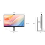 Alogic Clarity Pro Max 32" 4K UHD IPS 60HZ Cam Business Monitor Black 32C4KPDW - Image 9