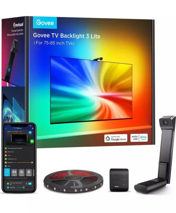 Govee TV Backlight 3 Lite RGBICW Wi-Fi Bluetooth 55-65″ 3.6m H60993D1