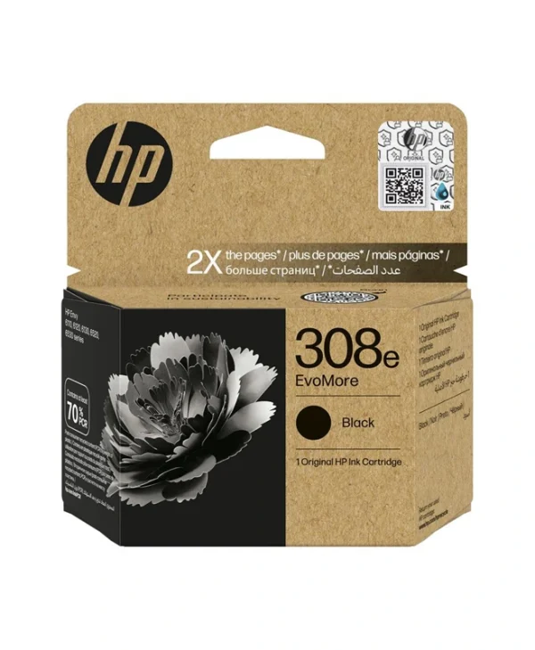 HP 308e EvoMore Ink Cartridge Black 320 Pgs 7FP22UE