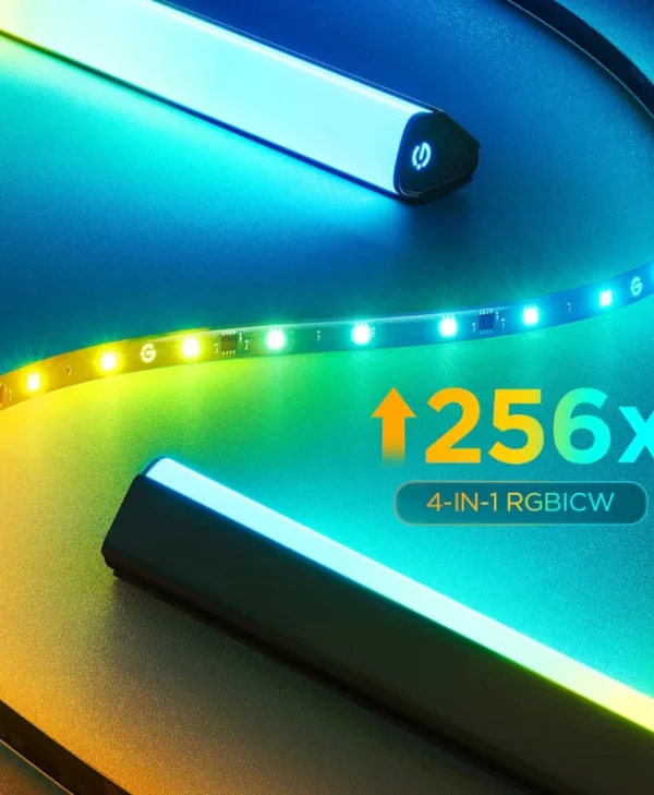 Govee TV Backlight 3 Lite Kit (Strip Light + Light Bar) RGBICW Wi-Fi Bluetooth  55-65″ H605A