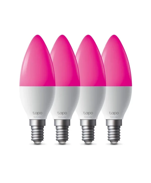 TP-Link Smart Wi-Fi Candle Light Bulb, E14 Multicolor 4-Pack Tapo L430C(4-PACK)
