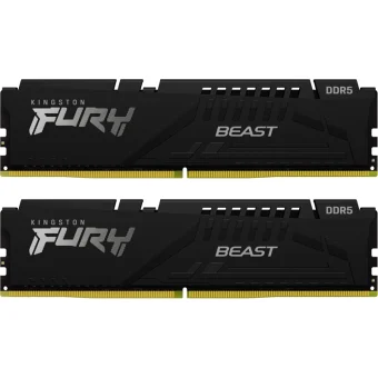 Kingston FURY Beast 64GB (2x32GB) 5600MT/s CL36 DDR5 Non-ECC UDIMM Black KF556C36BBE2K2-64