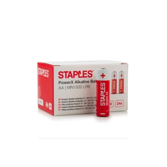 Staples PowerX AA MN1500 LR6 Alcaline Batterries 24pcs 390681