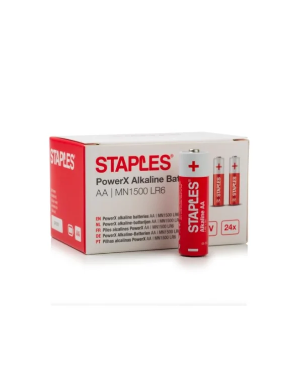 Staples PowerX AA MN1500 LR6 Alcaline Batterries 24pcs 390681