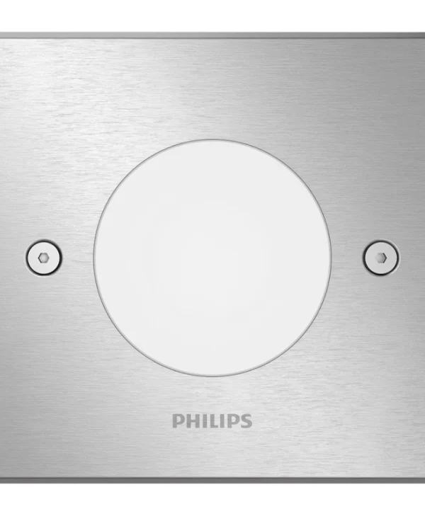 Philips Χωνευτό Φωτιστικό Σποτ Εδάφους Tετράγωνο myGarden Crust 2700K IP67 3W Inox PHI915005395601