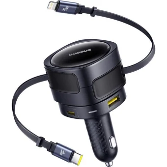Baseus Enjoyment Max Φορτιστής Αυτοκινήτου 2xUSB-C 1xLightning 1xUSB-A PD 90W Black C00035507121-02