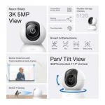 TP-Link Pan/Tilt AI Home Security Wi-Fi Camera WhiteTapo C230 - Image 3