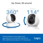 TP-Link Pan/Tilt AI Home Security Wi-Fi Camera WhiteTapo C230 - Image 5