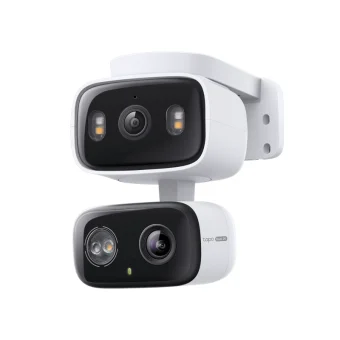 TP-Link Indoor/Outdoor Dual Lens Pan/Tilt Security Camera White Tapo C246D