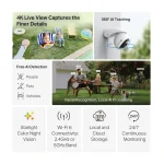 TP-Link Outdoor Pan/Tilt Security Wi-Fi Camera 4K White Tapo C560WS - Image 2