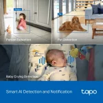 TP-Link Pan/Tilt AI Home Security Wi-Fi Camera 4K White Tapo C260 - Image 9