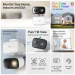 TP-Link Indoor/Outdoor Home Security Wi-Fi Camera White TAPO C206 - Image 5