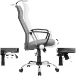 Songmics Εργονομική Καρέκλα Γραφείου 59x59x115-123 cm Fabric Grey OBN034G01 - Image 4