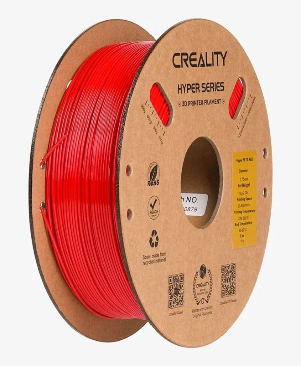 Creality 3D Printer Filament Hyper-PETG Fast Print Chemical Sunlight Resist 1.75mm 1Kg Red 3301030072