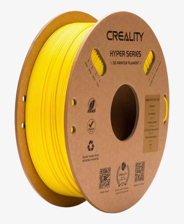 Creality 3D Printer Filament Hyper-PETG Fast Print Chemical Sunlight Resist 1.75mm 1Kg Yellow 3301030071