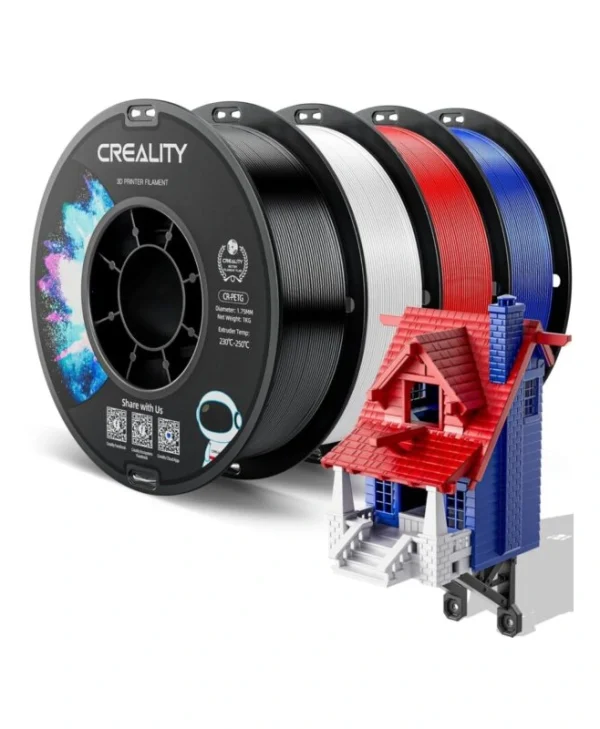 Creality CR-PETG Value Pack 1.75mm 4Kg Black White Red and Blue 3301030143