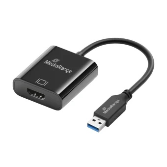 MediaRange Audio and Video Converter USB-A to HDMI Female 20cm Black MRCS232