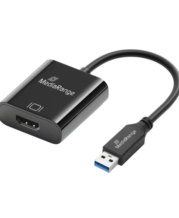 MediaRange Audio and Video Converter USB-A to HDMI Female 20cm Black MRCS232