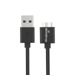 MediaRange USB-A to Micro-B USB 3.0 Charge and Sync Cable USB 3.0 5Gbps 5W 50cm Black MRCS239