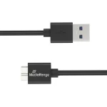 MediaRange USB-A to Micro-B USB 3.0 Charge and Sync Cable USB 3.0 5Gbps 5W 50cm Black MRCS239 - Image 2