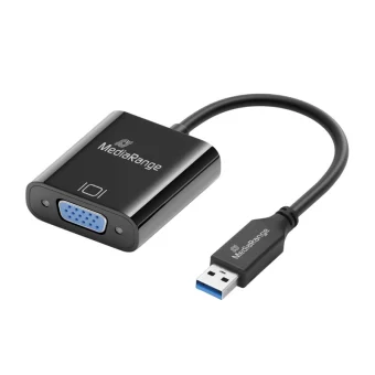 MediaRange Video Converter USB-A 3.0 Male to VGA Female Black MRCS230