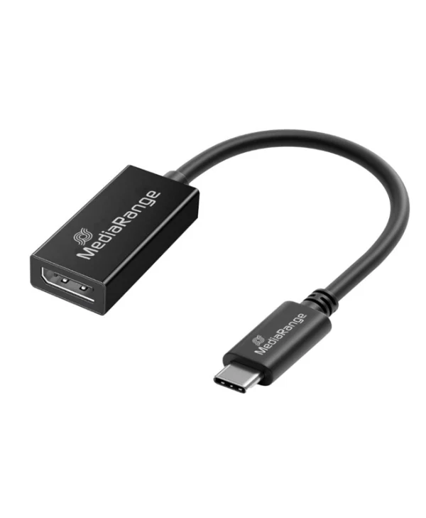 MediaRange Audio and Video Converter USB-C Male to DisplayPort Female 20cm Black MRCS235