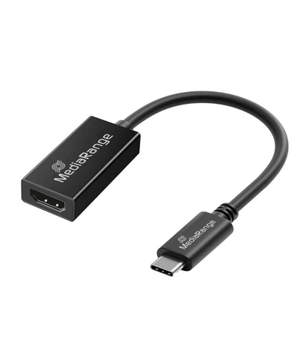 MediaRange Audio and Video Converter USB-C Male to HDMI Female 20cm Black MRCS234