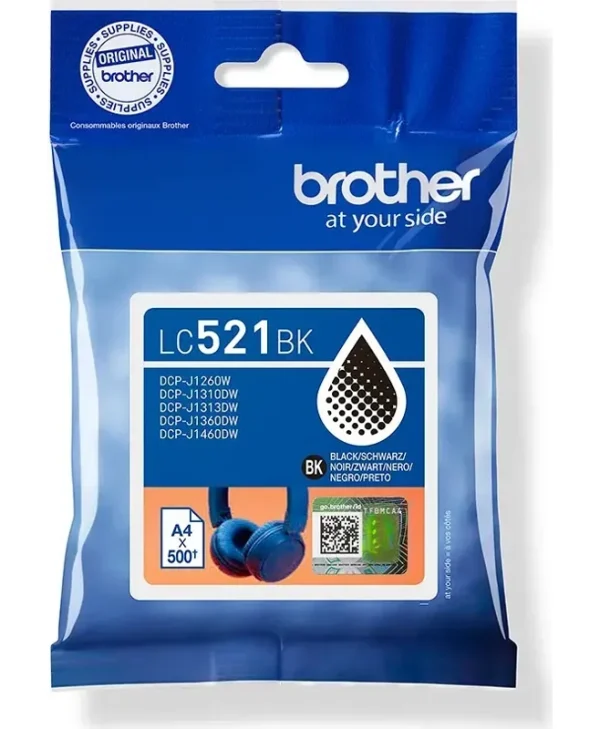 Brother LC-521BK Ink Cartridge 500 pages Black LC521BK