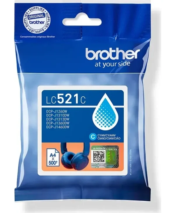 Brother LC-521C Ink Cartridge 500 pages Cyan LC521C