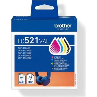 Brother LC-521VAL Ink Cartridge Multipack BK,C,M,Y LC521VAL