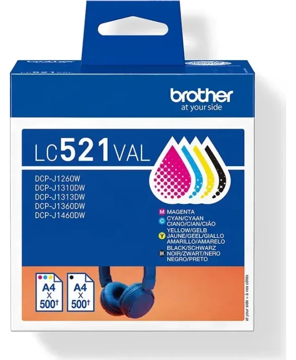 Brother LC-521VAL Ink Cartridge Multipack BK,C,M,Y LC521VAL
