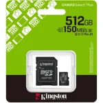 Kingston Canvas Select Plus Gen3 MicroSDXC 512GB UHS-I U1 + SD Adapter SDCS3/512GB - Image 3