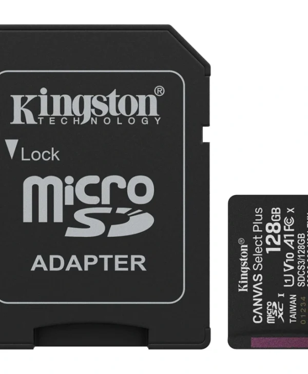 Kingston Canvas Select Plus Gen3 MicroSDXC 128GB UHS-I U1 + SD Adapter SDCS3/128GB