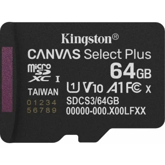 Kingston Canvas Select Plus Gen3 MicroSDXC 64GB UHS-I U1 (No Adapter) SDCS3/64GBSP