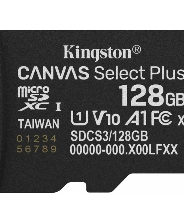 Kingston Canvas Select Plus Gen3 MicroSDXC 128GB UHS-I U1 (No Adapter) SDCS3/128GBSP