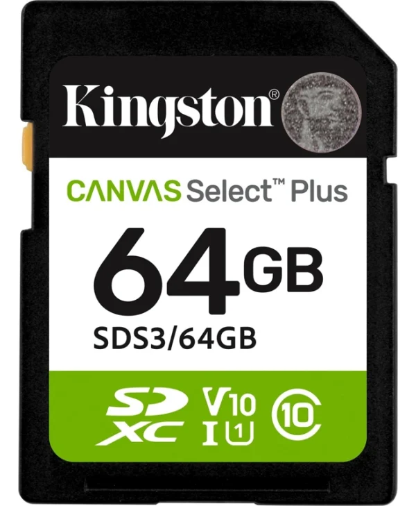 Kingston Canvas Select Plus Gen3 SDXC 64GB UHS-I U1 SDS3/64GB