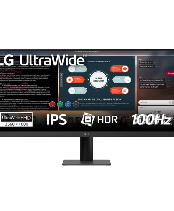 LG 29" 2K Ultrawide IPS 100Hz Business Monitor Black 29U511A-B