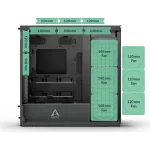 Arctic Xtender Tempered Glass E-ATX Tower Mirror Black ACPCC00018A - Image 9