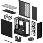 Arctic Xtender VG Tempered Glass E-ATX Tower Mirror Black ACPCC00019A - Image 7