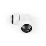 Alphacool Icicle Connector 90 Degree G1/4 Inch Male to 13mm OD Hardtube  Rotatable White WASC-502