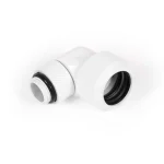 Alphacool Icicle Connector 90 Degree G1/4 Inch Male to 13mm OD Hardtube  Rotatable White WASC-502 - Image 3