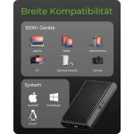 Icy Box Aluminium Enclosure For M.2 NVMe SSD USB4 to USB-C Black IB-1920M-C42 - Image 7